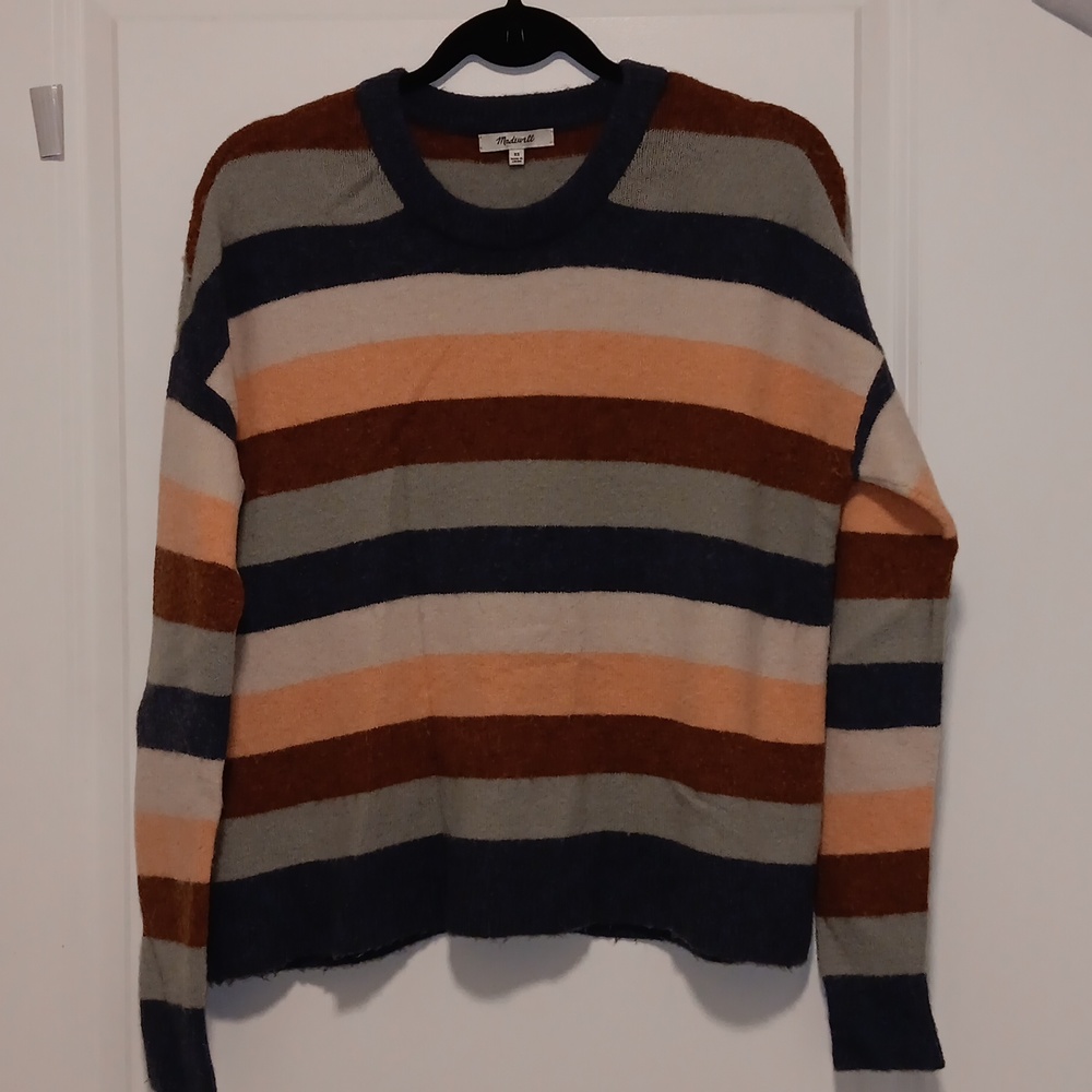Madewell Merino Wool and Alpaca Blend Striped Sweater  XS